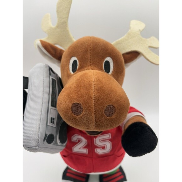 Gemmy Merry Christmas Animated Moose Plush Sings & Dances Boom Box Rap Toy VIDEO - Picture 6 of 7
